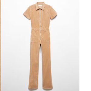 Mango Camel corduroy Jumpsuit